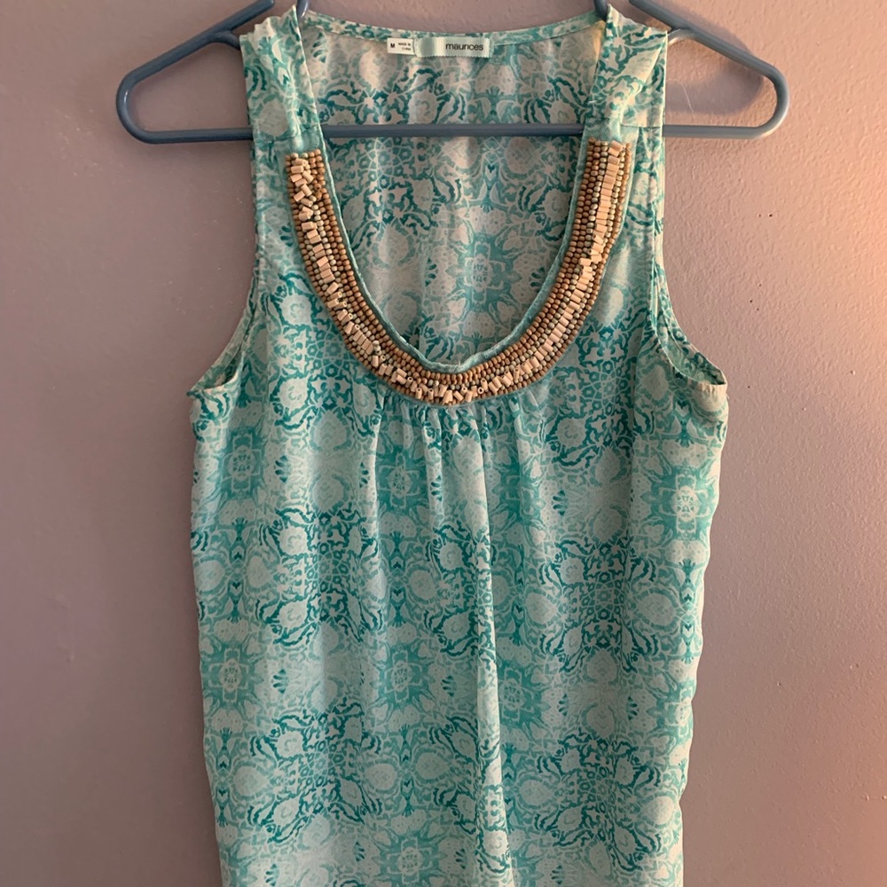 Blue sleeveless top - Picture 1 of 4